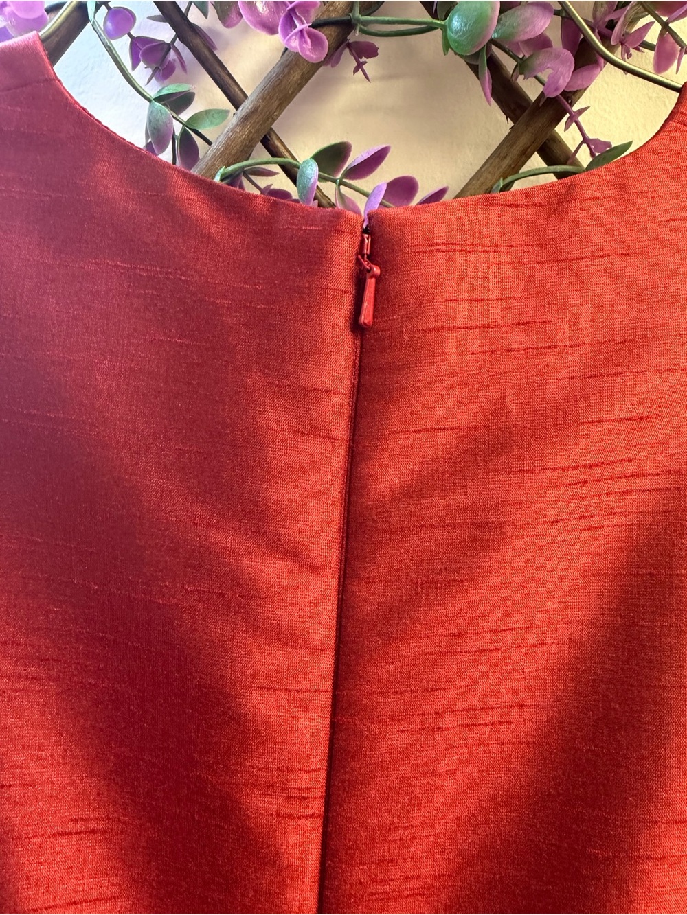 Formal Floor Length Elegant Women's Red V-Neck A-Line Dress - Picture 7 of 11